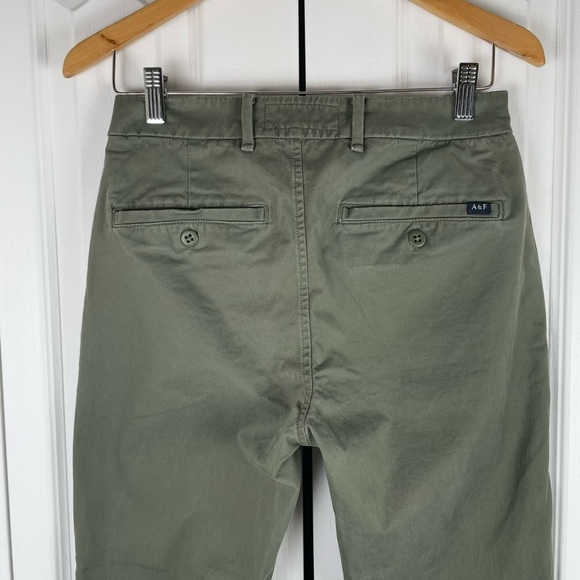 Abercrombie & Fitch Athletic Skinny Stretch Chino Pants Men’s 28x28 Army Green - Picture 7 of 13